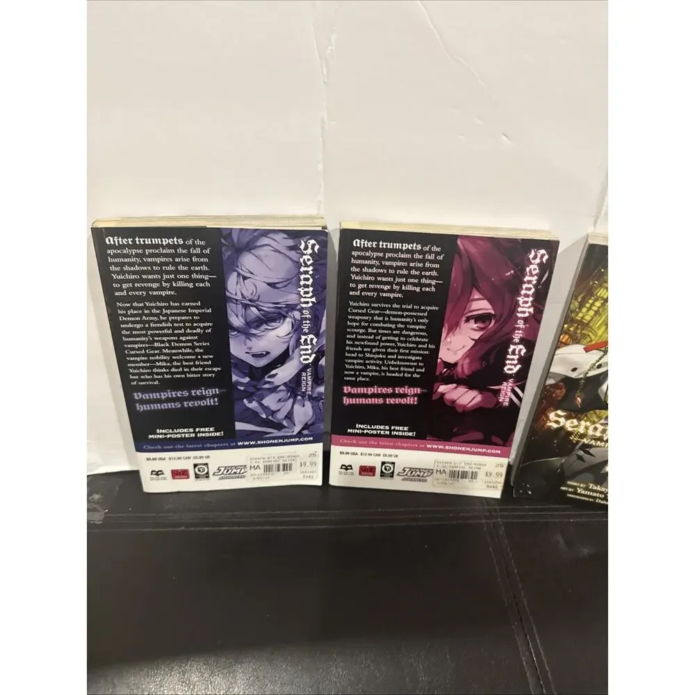 Lot of 3 Seraph of the End Vampire Reign Manga Volumes 2 3 4 English Paperback